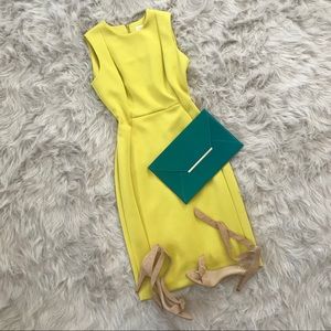 Calvin Klein Yellow Bodycon Dress - NWT